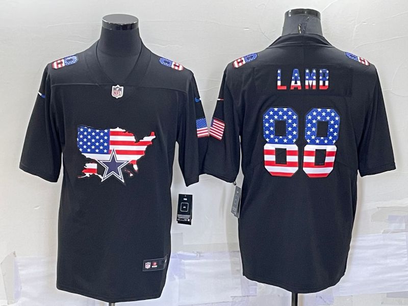 Men Dallas Cowboys #88 Lamb Black Map Flag Nike 2022 Limited NFL Jersey->dallas cowboys->NFL Jersey